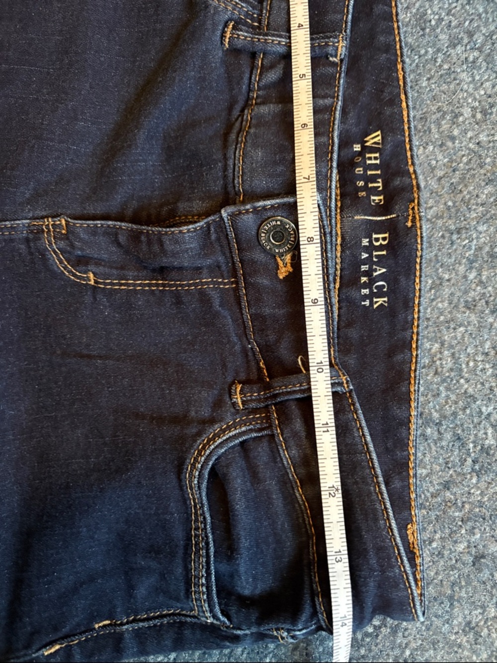 White House Black Market Dark Blue Skinny Jeans - Picture 4 of 6